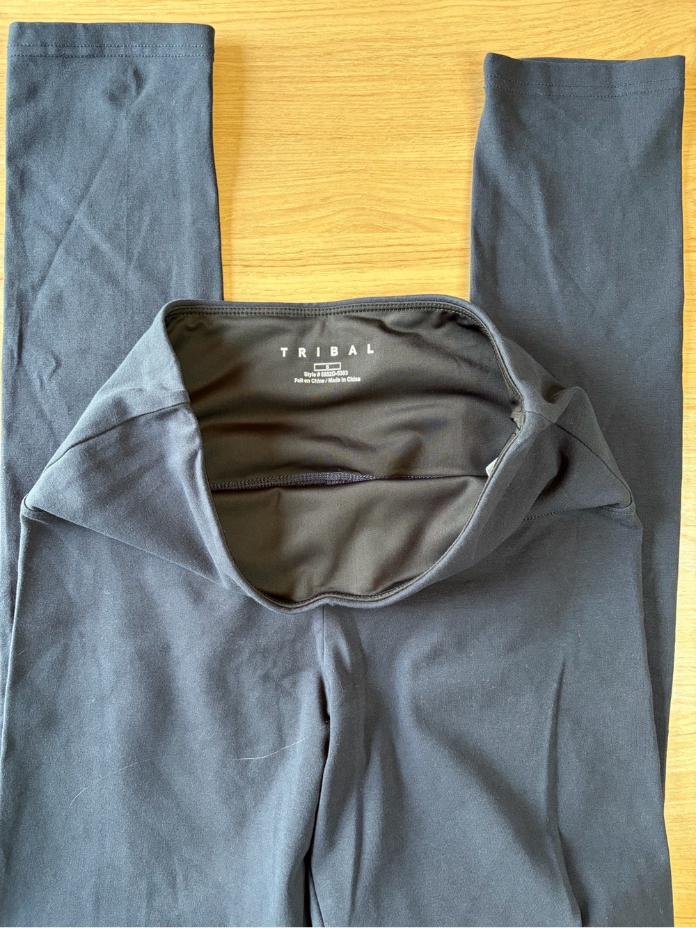 Tribal High Waist Flatten It Ankle Leggings Navy Blue Stretch Cotton Small 8852O